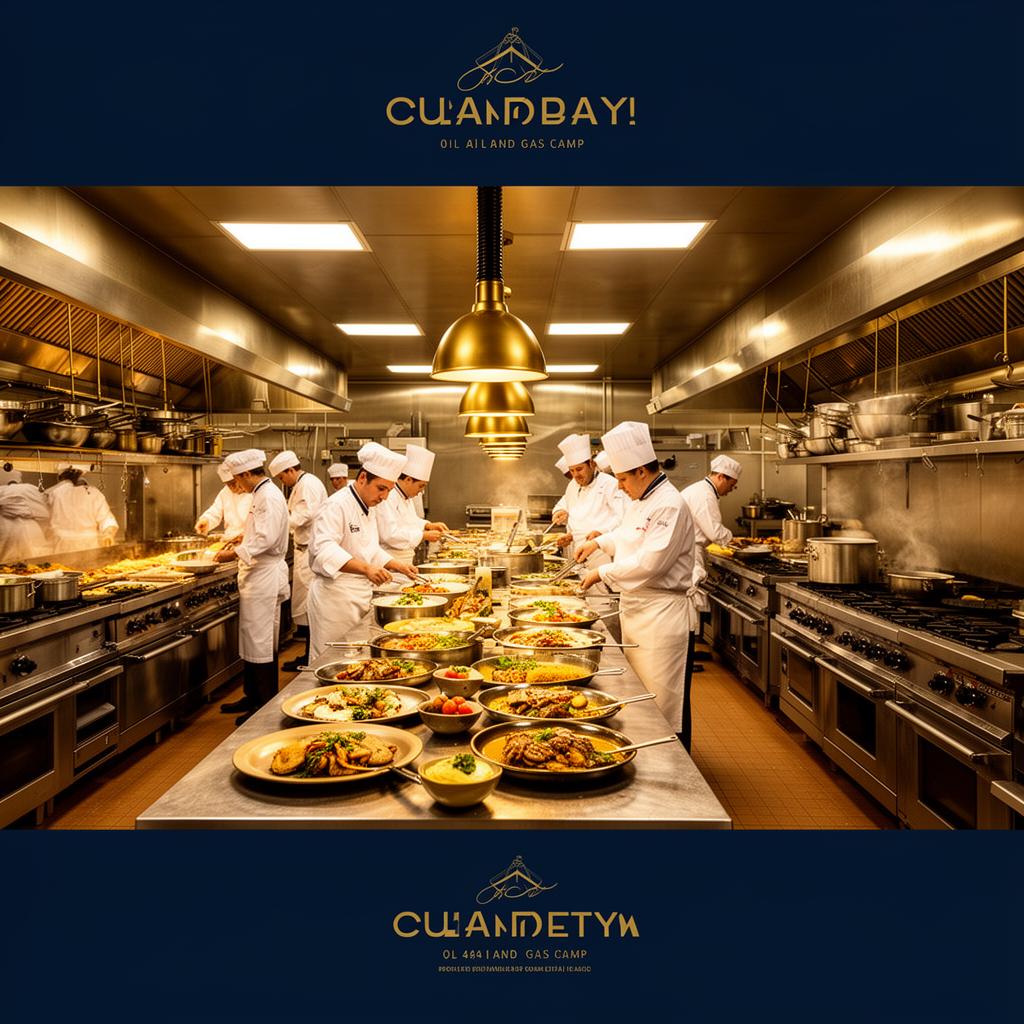 Professional catering kitchen serving oil and gas workforce
