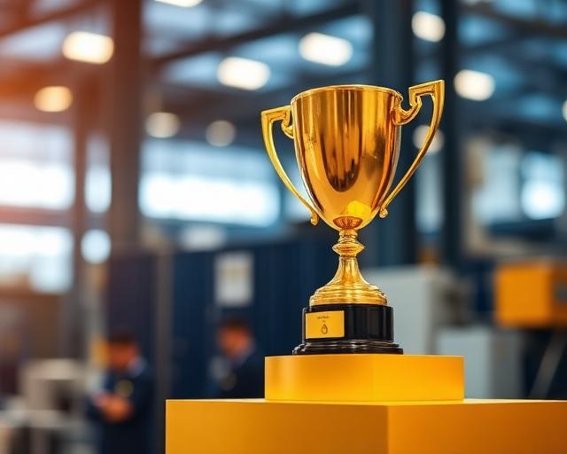 Gold trophy representing operational excellence