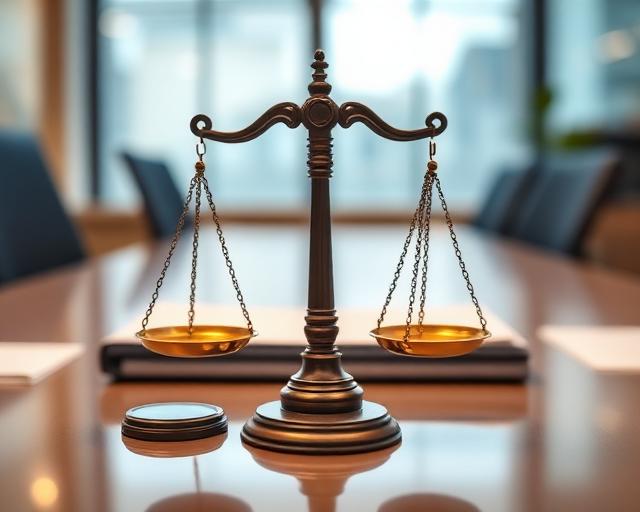 Scales of justice representing integrity